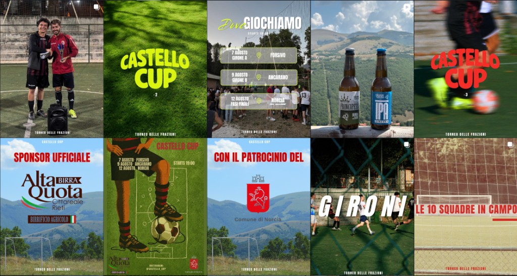 Collage Instagram Castello Cup — Torneo delle frazioni